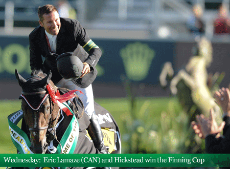 Eric Lamaze s'adjuge le Masters de Calgary avec Hickstead. Magnifique 3e place de Martin Fuchs et Principal. Ivo Spirig, 2e du GP de Pinerolo, Pierre Brunschwig 2e de celui de Chazey. Complet, avec une victoire de Camille Guyot, endurance et dressage