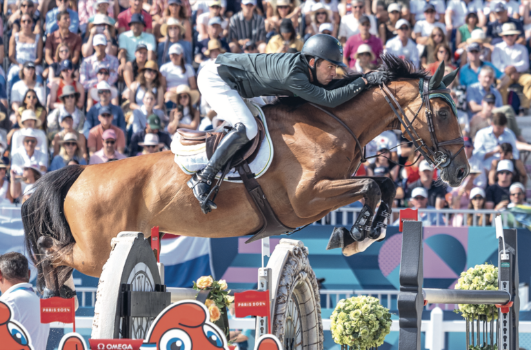Aux Jeux olympiques de Paris, le natif de Rio et sa Primavera ont pris une excellente 5e place en individuel, à un rien du barrage pour les médailles. © R&B Presse