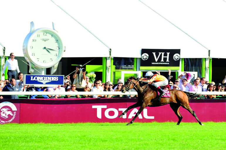 Vainqueur du Prix de l'Arc de Triomphe en 2011, l'Allemand Andrasch Starke et Danedream.