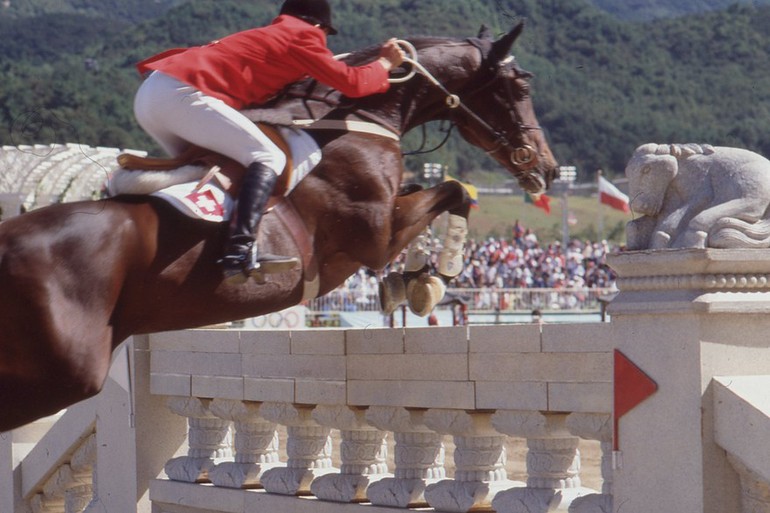 Philippe Guerdat et Lanciano lors des JO de 1988 à Séoul