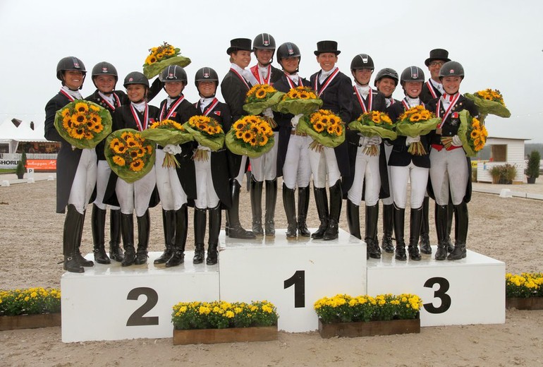 Podium championnat suisse dressage