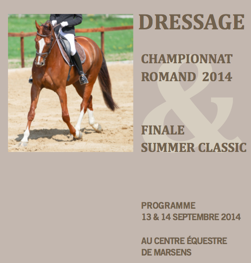 championnats romands de dressage à Marsens