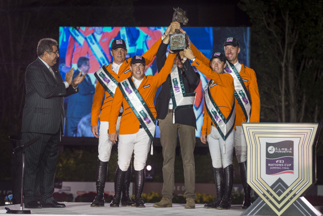 Equipe hollandaise victorieuse à Barcelone