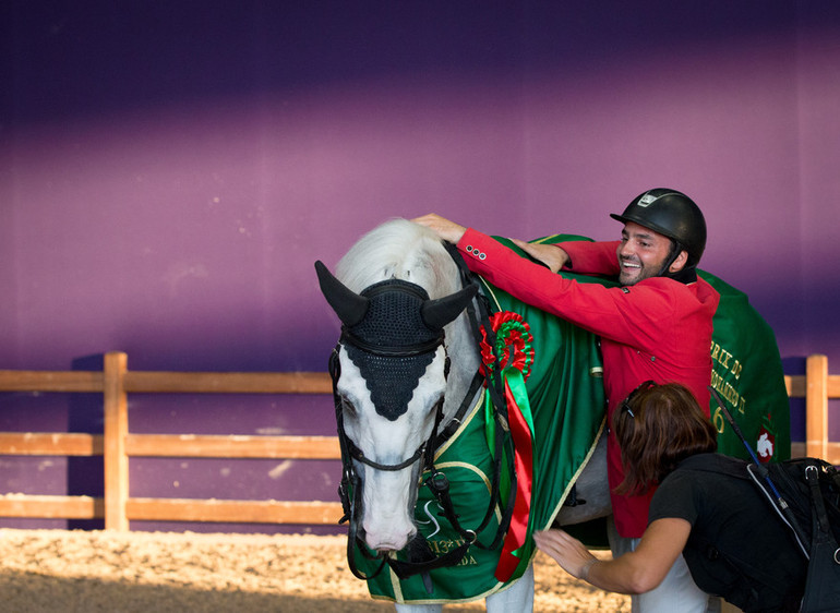  Ibrahim Hani Bisharat et son magnifique cheval gris Bowie Z remportent le GP d'El Jadida