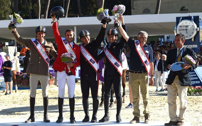 L'équipe d'Italie gagne la Coup des Nations du CSIO de Rome