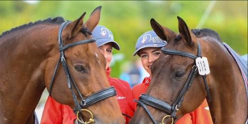 Nicole Geiger et Celine van Till lors du Championnat d'Europe à Deauville en 2015 /Caroline Schunk.