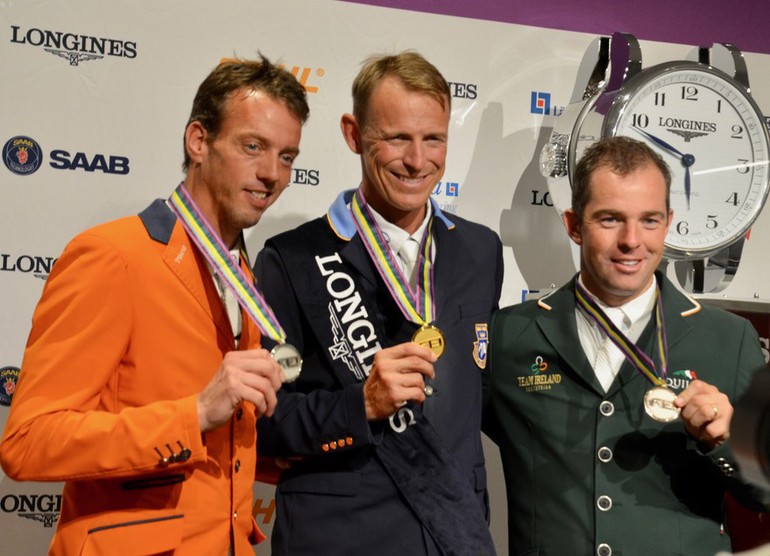 Les trois médaillés des Européens de saut