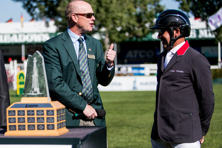 Ian Allison and Eric Lamaze à la remise des prix Akita Drilling Cup