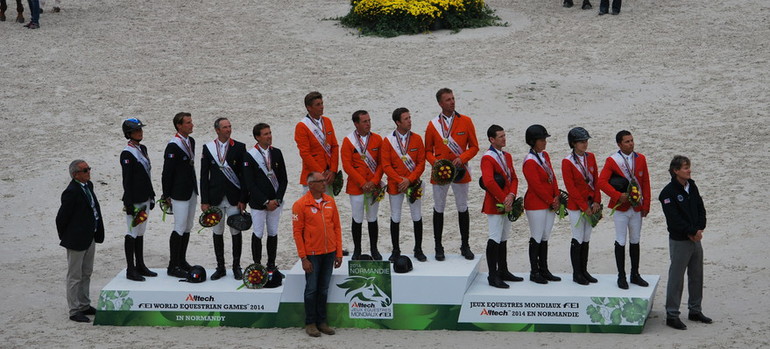 podium par équipe des JEM