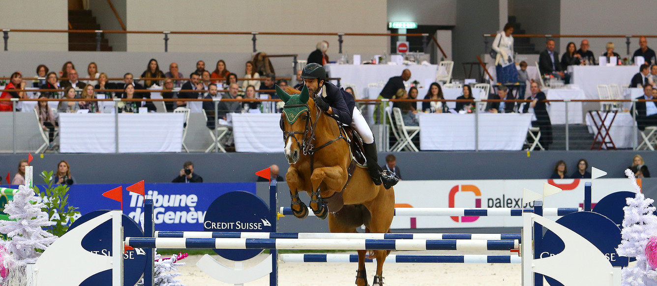 WILLIS Rowan (AUS) riding Blue Movie  riding Varennes d'Argonne  during the CHI Geneva on December 14 2019 in Geneva, Switzerland. (Photo by Scoop Dyga/Icon Sport)
