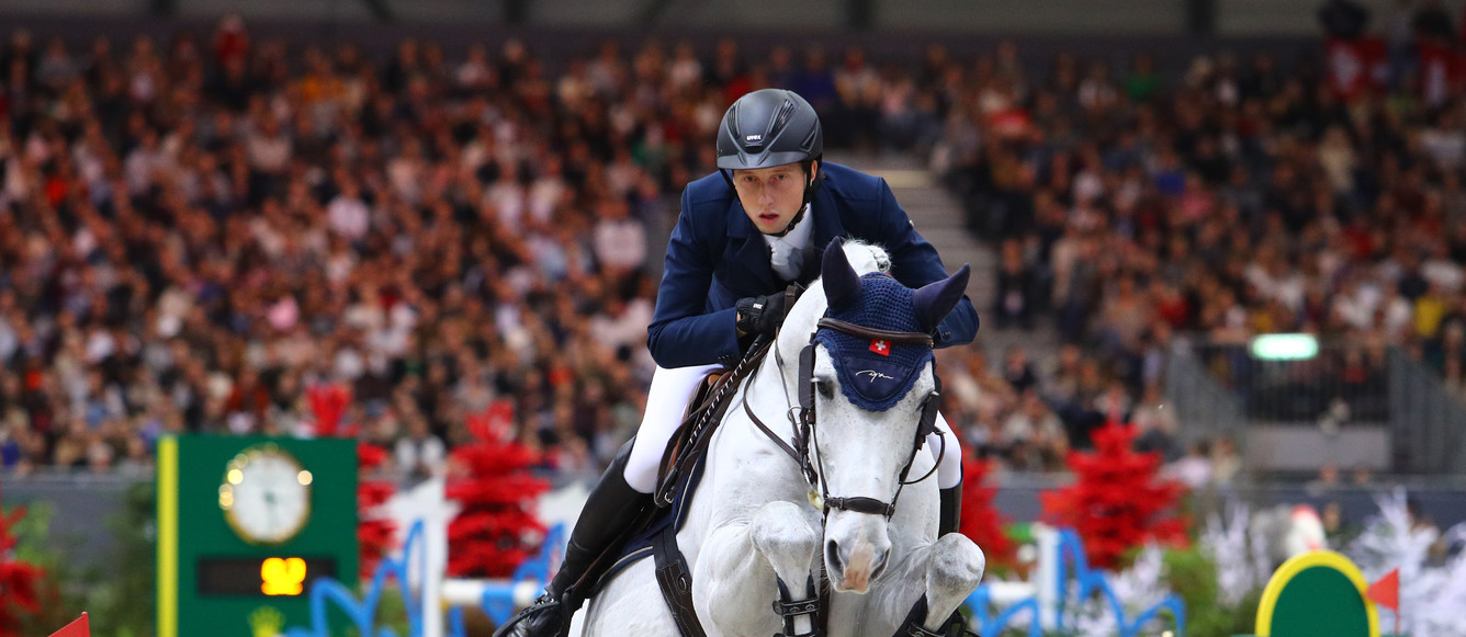 FUCHS Martin (SUI) riding Clooney 51  during the CHI Geneva on December 15 2019 in Geneva, Switzerland. (Photo by Scoop Dyga/Icon Sport)