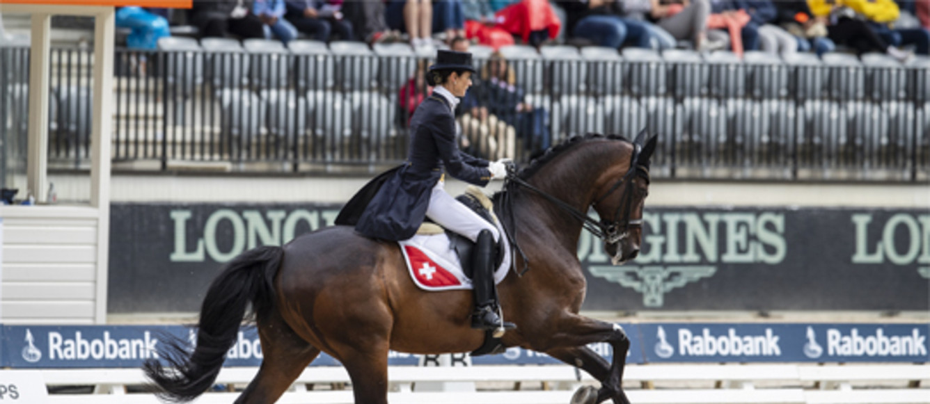 Wientzek Pläge Birgit, SUI, RobinvaleEuropean Championship DressageRotterdam 2019© Hippo Foto - Stefan LafrentzWientzek Pläge Birgit, SUI, Robinvale