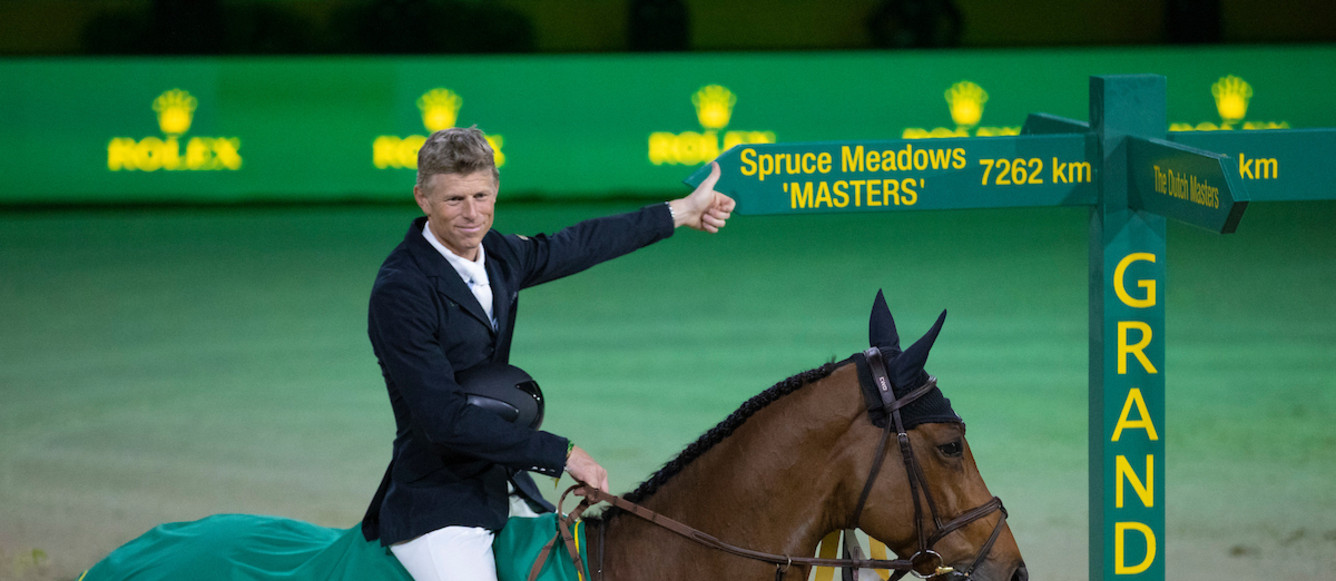 Indoor Brabant 2021 - Max Kühner with Elektric Blue winner of the Rolex Grand Prix