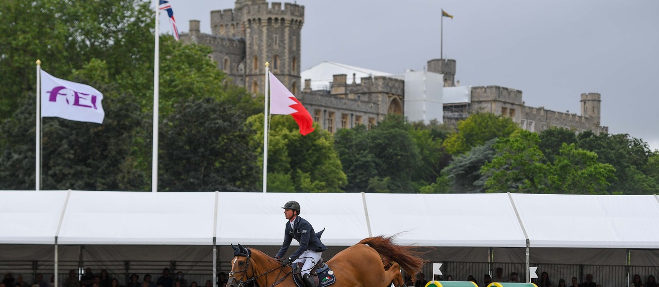 Ben Maher riding Explosion W winners of the CSI5* Rolex Grand Prix during the Royal Windsor Horse Show, held in the grounds of Windsor Castle in Windsor in Berkshire in the UK between 1st - 4th July 2021
