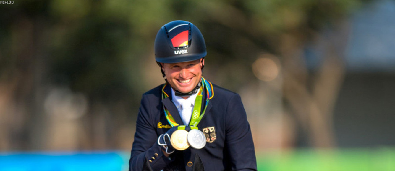 Michael Jung et Sam aux Jeux de Rio 2016. 