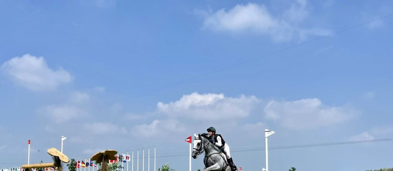 Mélody Johner et Toubleu de Rueire, excellents sur le cross des Jeux de Tokyo. © Privée 