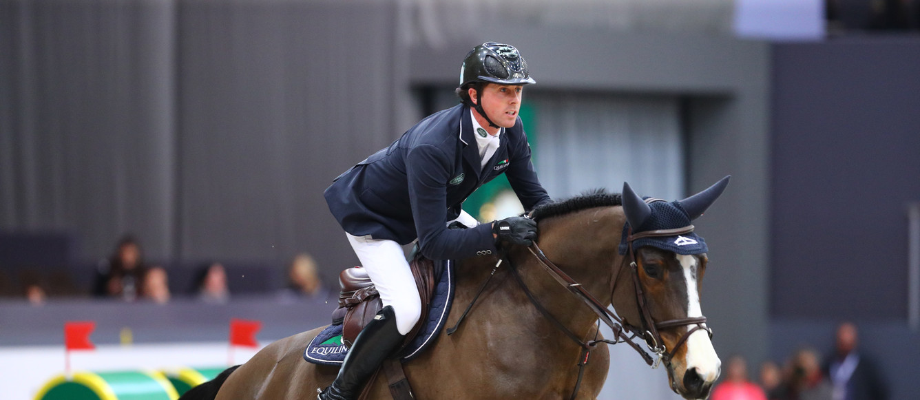 MAHER Ben (GBR) riding Ginger-Blue during the CHI Geneva on December 14 2019 in Geneva, Switzerland. (Photo by Scoop Dyga/Icon Sport)