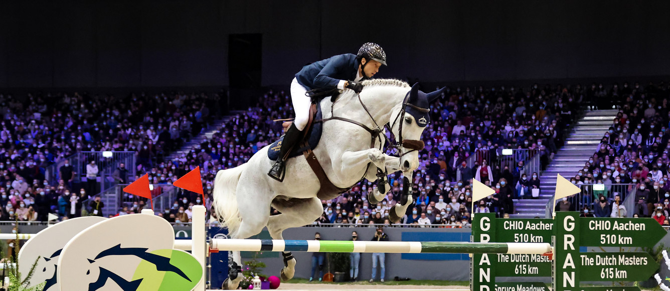 Martin Fuchs et son crack Leone Jei ont survolé le Grand Prix Rolex de Genève. © Photobujard