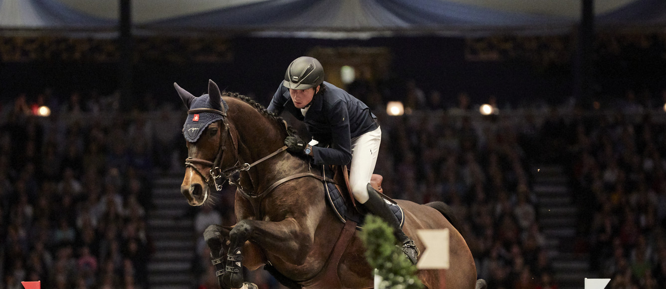 The Longines FEI Jumping World Cup, Olympia 2019, Copyright FEI / Liz Gregg, Martin Fuchs(SUI) on The Sinner