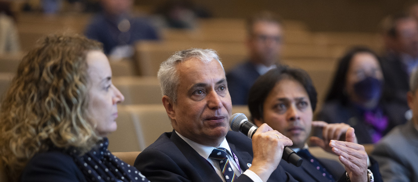 FEI Sports Forum 2022.Ingmar De Vos  President of the International Equestrian Federation at IMD in Lausanne on 26th April 2022