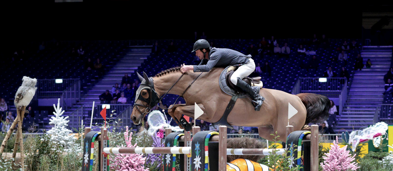Elian Baumann et Little Lumpi E ont été excellents dans la seconde qualificative pour le Grand Prix Rolex de Genève. © PhotoBujard