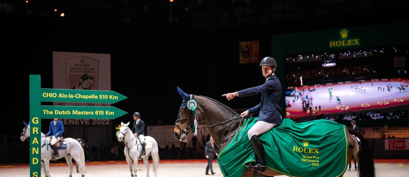 Après sa victoire dans le Grand Prix de Genève, McLain Ward est le nouveau prétendant au Rolex Grand Slam of Showjumping. © Rolex/Peggy Schroeder