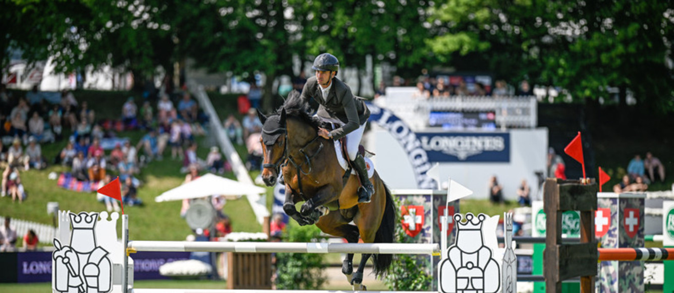Steve Guerdat et Easy Star de Talma, vainqueurs de la Coupe Suisse à St-Gall en 2023. © Katja Stuppia CSIO LDD
