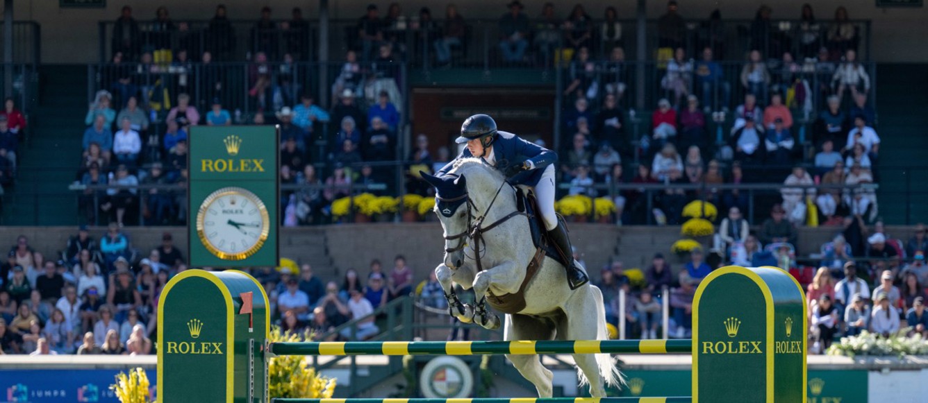 Martin Fuchs riding Leone Jei in the CPKC International Grand Prix presented by Rolex