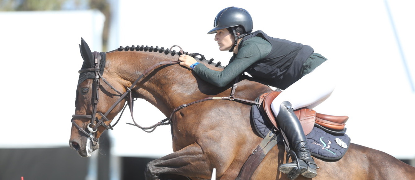Sasha Barthe à Ascona avec Brocéliande du Lac. 