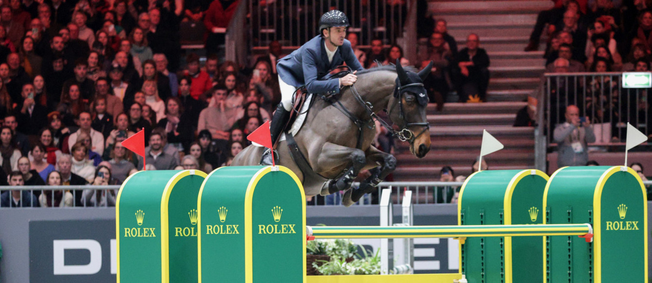 Steve Guerdat et Venard de Cerisy, vainqueurs de la Finale du Top 10 Rolex IJRC 2024. © CHI de Genève/LDD