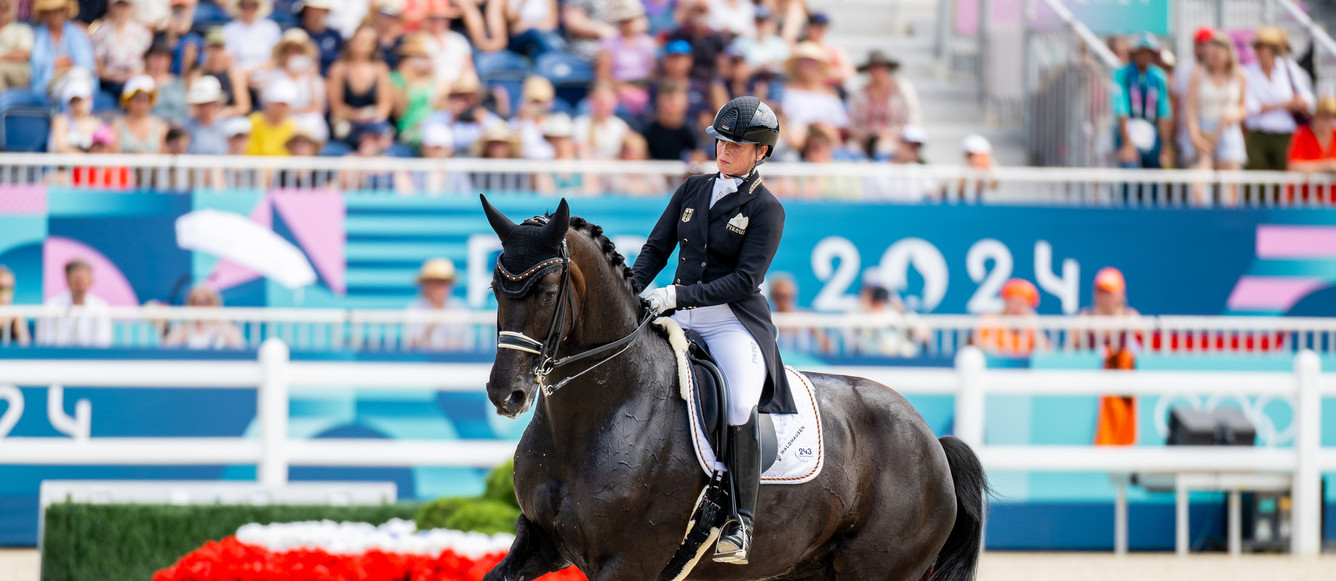 Paris 2024 Olympic GamesIsabell Werth (GER) riding WENDY during the Grand Prix Dressage - Qualifier at the Chateau de Versailles for the Paris 2024 Olympic Games.Photo Credit: FEI/Benjamin Clark