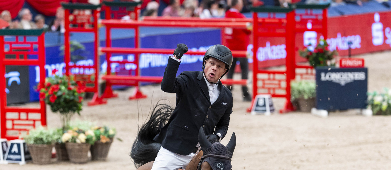 Longines FEI Jumping World Cup™ 2024/25 - Leipzig (GER)Willem Greve (NED) riding Highway TN N.O.P. - winners of the Longines FEI Jumping World Cup™ 2024/25 - Leipzig (GER)Copyright ©FEI/Leanjo de Koster