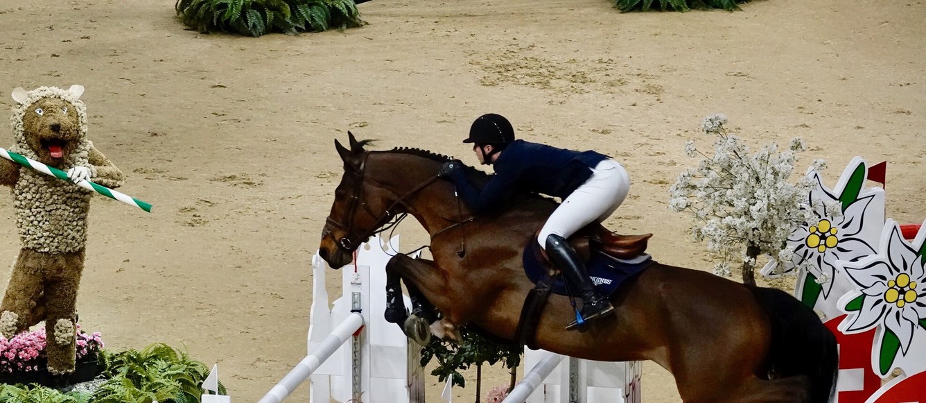 Edouard Schmitz et Gamin van't Naastveldhof sont 9es après l'Acte I de la Finale Coupe du monde de Bâle. © Nathalie Poudret