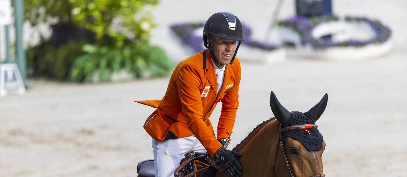 Maikel van der Vleuten (NED) rides on Beauville Z N.O.P. in the Longines League of Nations - 2025 Rotterdam (NED) Copyright © FEI/Leanjo de Koster Longines League of Nations™ 2025 - Rotterdam (NED)Maikel van der Vleuten (NED) rides on Beauville Z N.O.P. in the Longines League of Nations - 2025 Rotterdam (NED)Copyright © FEI/Leanjo de Koster
