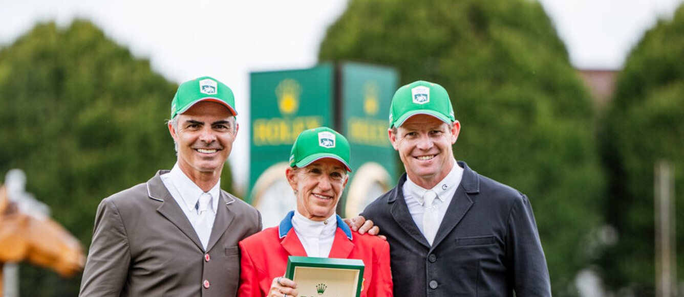 Laura Kraut a remporté le Grand Prix de Dublin devant Rodrigo Pessoa et Shane Sweetnam.  © Rolex Series Equestrian