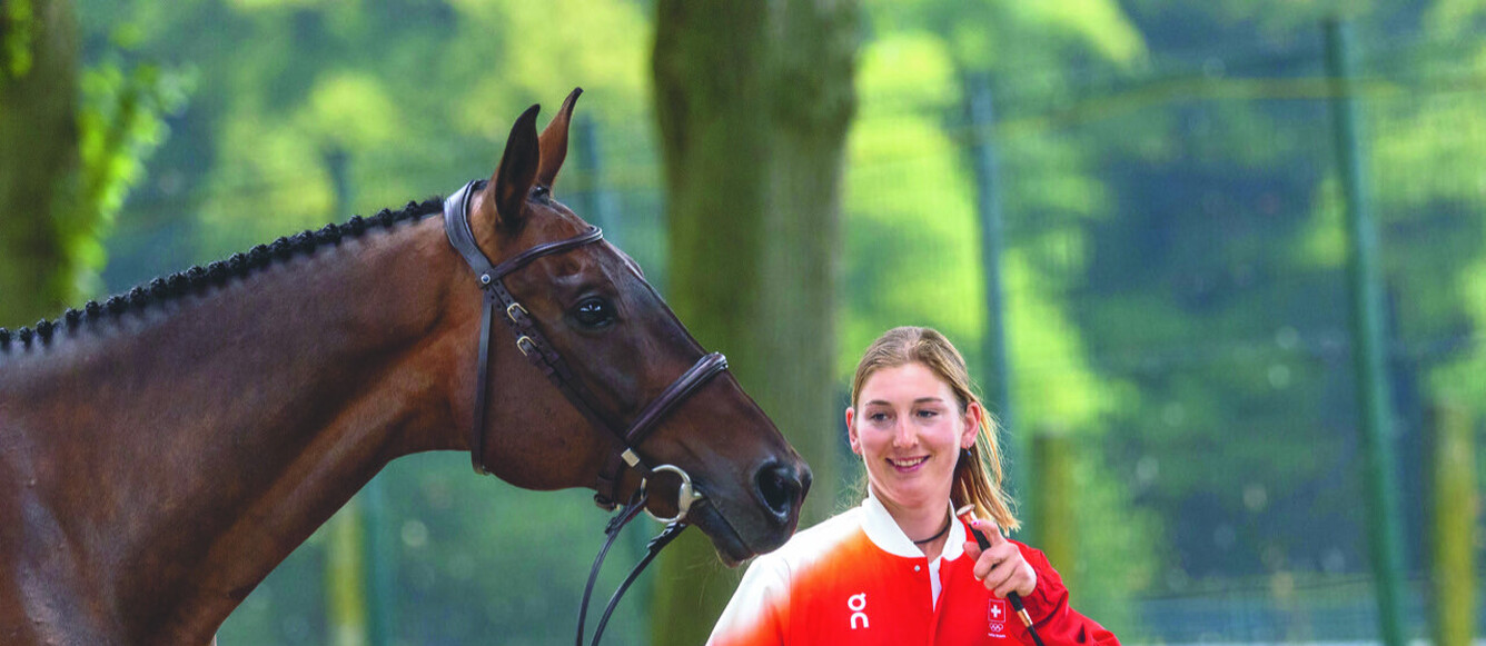 Nadja Minder, ici aux Jeux olympiques de Paris où elle était réserviste de l'équipe de Suisse. © Hippofoto