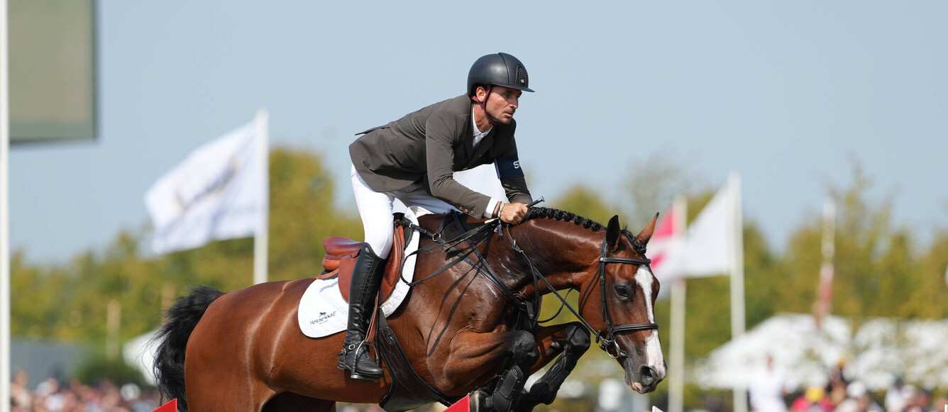 Steve Guerdat et Dynamix de Bélhème, ici dans le Grand Prix de Bruxelles duquel ils se classaient 2e l'an dernier, ont fait 0 et 4 pts dans la Coupe des Nations. ©Sportfot/Rolex Series