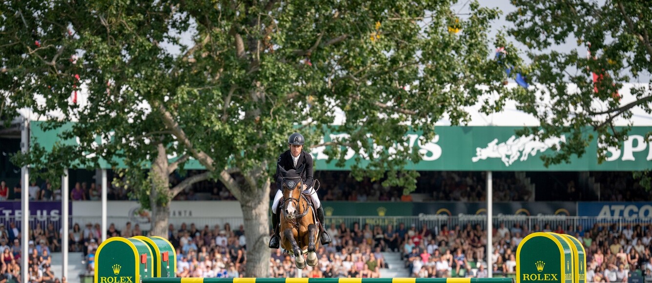 Scott Brash et Hello Jefferson lors de leur triomphe dans le Grand Prix de Calgary. © Rolex