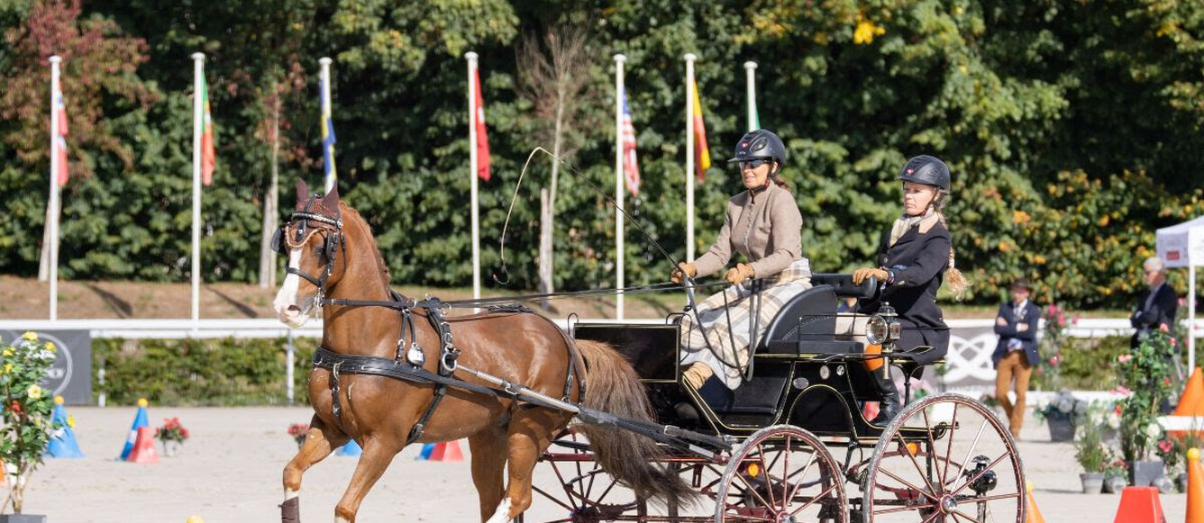 Vera Bütikofer et MC Queen en maniabilité aux championnats du monde 2025. © Mélanie Guillamot 