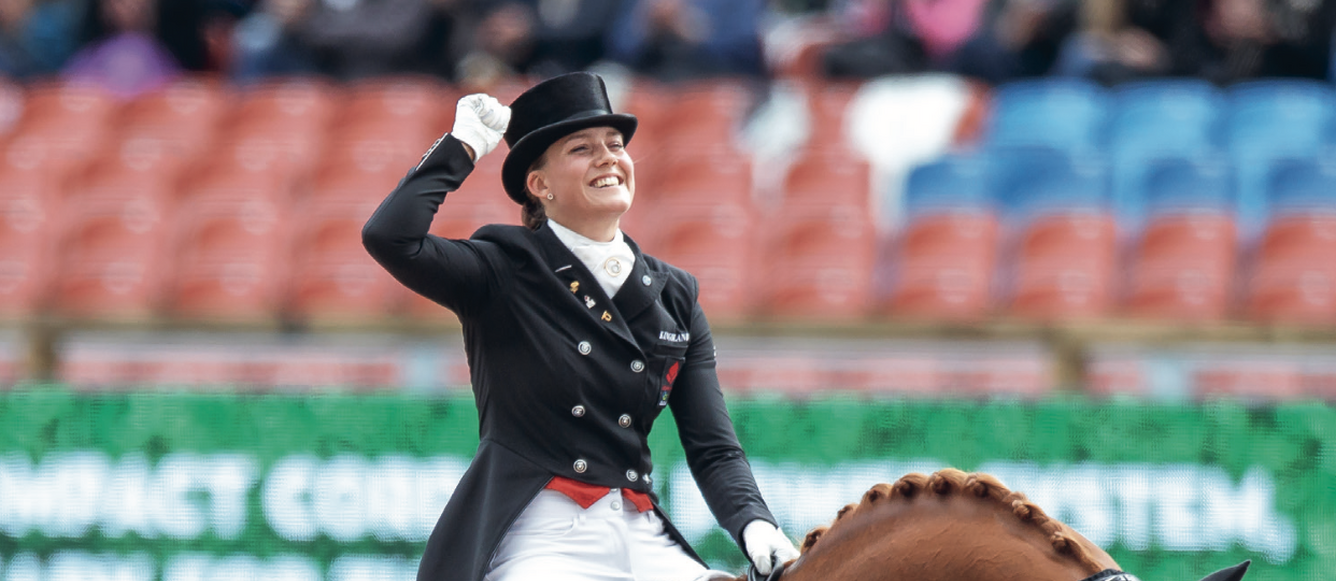 Le petit alezan Atterupgaards Cassidy a marqué la carrière de la Danoise, ici lors des Européens de Göteborg en 2017. © hippofoto.be - Dirk Caremans