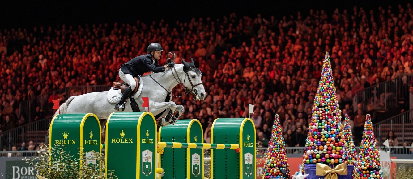 Kent Farrington et Greya survolant le Grand Prix Rolex de Genève. ©Rolex/Thomas Lovelock