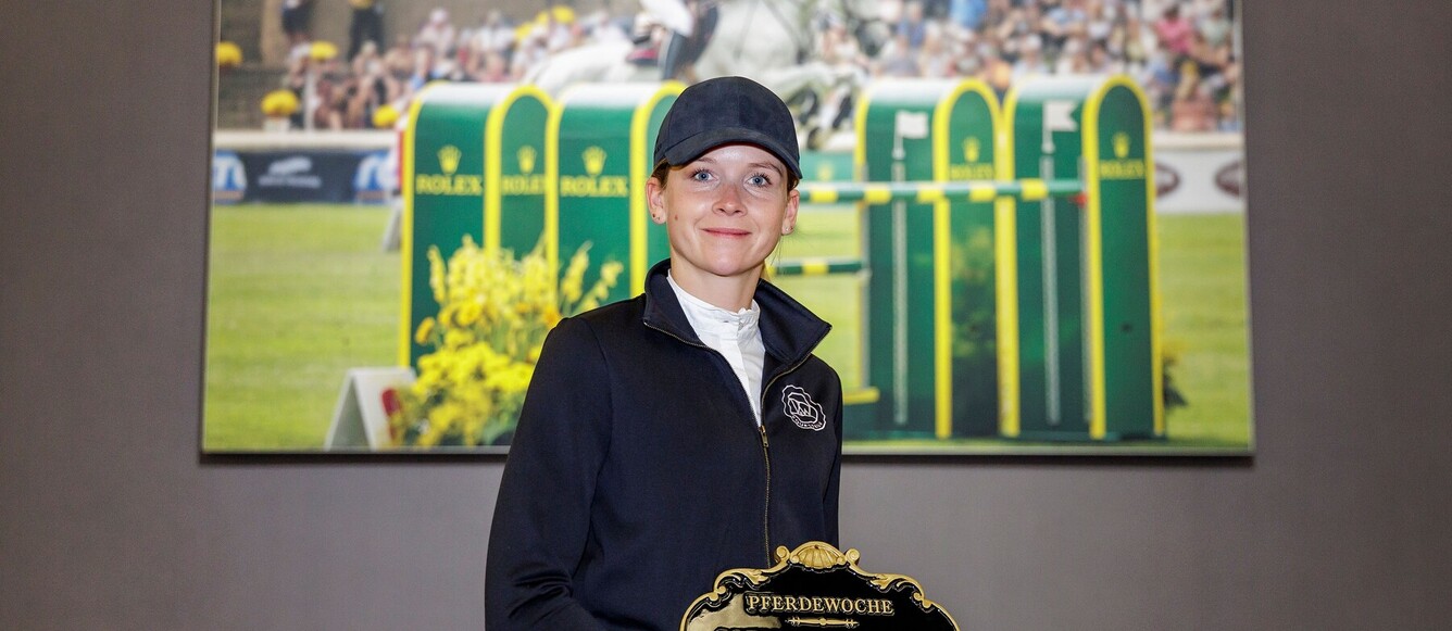 L'Allemande Sophie Hinners a bouclé 14 parcours sans faute en Coupe des Nations. © PferdeWoche/Stefan Lafrentz