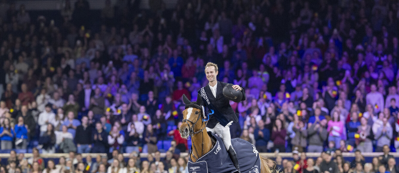 2e l'an passé avec Ermitage Kalone, Gilles Thomas a gagné cette année l'étape Coupe du monde de Malines avec Qalista DN. © FEI