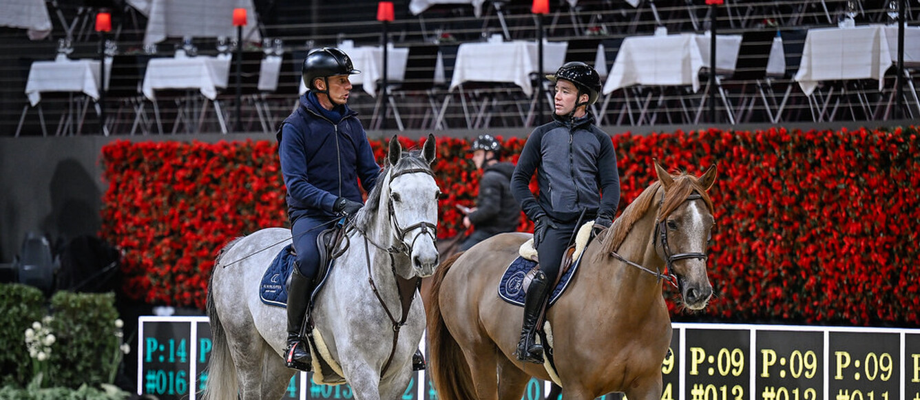 Alain Jufer et Anthony Bourquard à Bâle. © @ LONGINES CHI CLASSICS BASEL 2026 / Katja Stuppia
