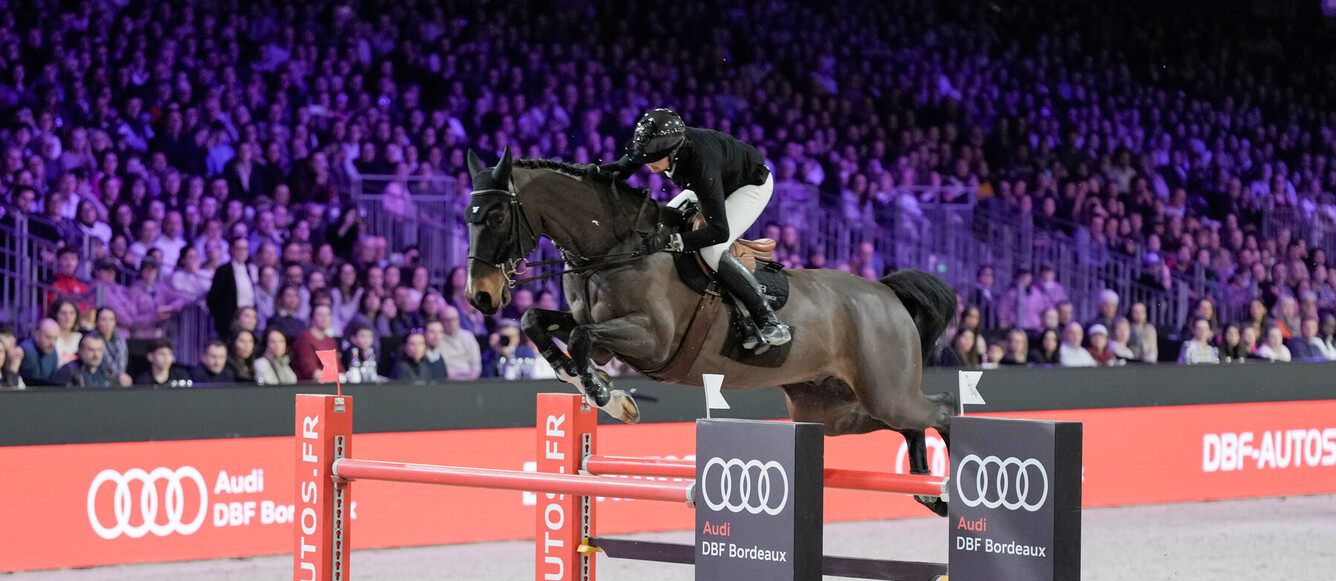 Martin Fuchs et Conner Jei, ici lors de leur victoire dans l'étape Coupe du monde de Bordeaux l'an dernier, se sont cette année octroyé le Grand Prix dominical. © © Artistes Associé Photographes