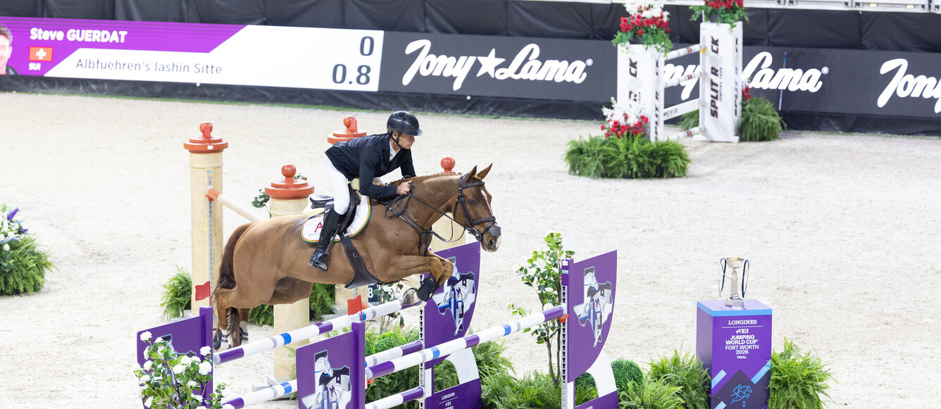 Steve Guerdat et Iashin Sitte lors de la chasse de la Finale Coupe du monde de Fort Worth (2026). © Tiffany van Halle