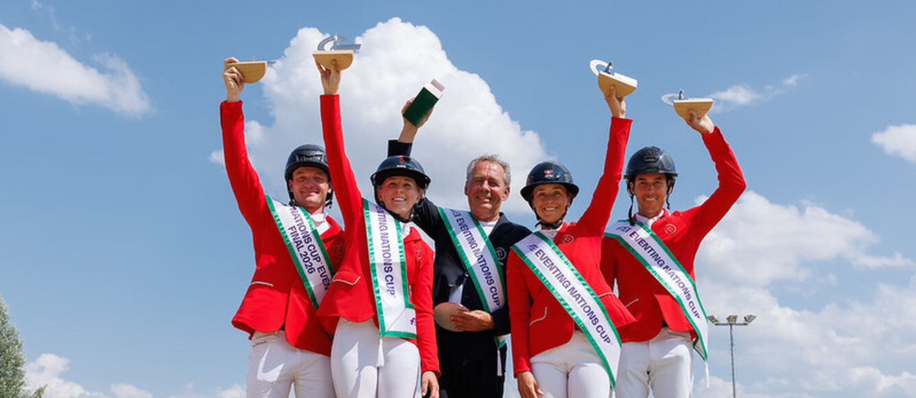 Victoire de la Suisse au CCIO d'Avenches 2026. © FEI/Libby Law Photography