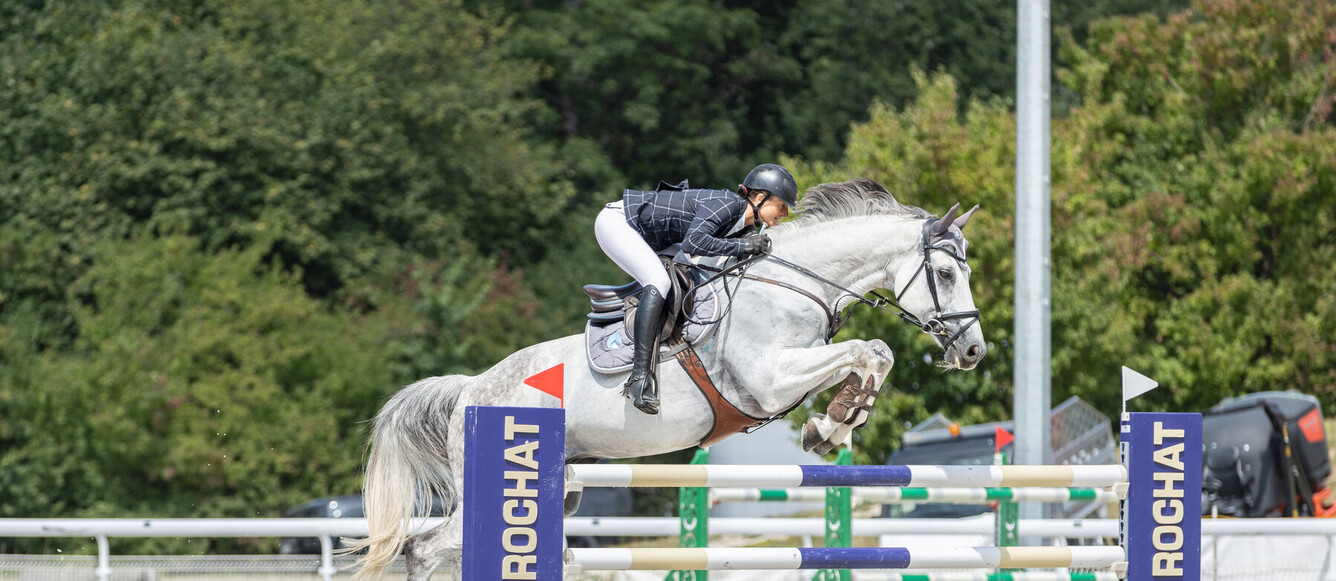 Belle victoire d'Evelyne Bussmann et Bonheur des Prés CH dans le Grand Prix N155 du Chalet-à-Gobet 2026. © Pénélope Padula