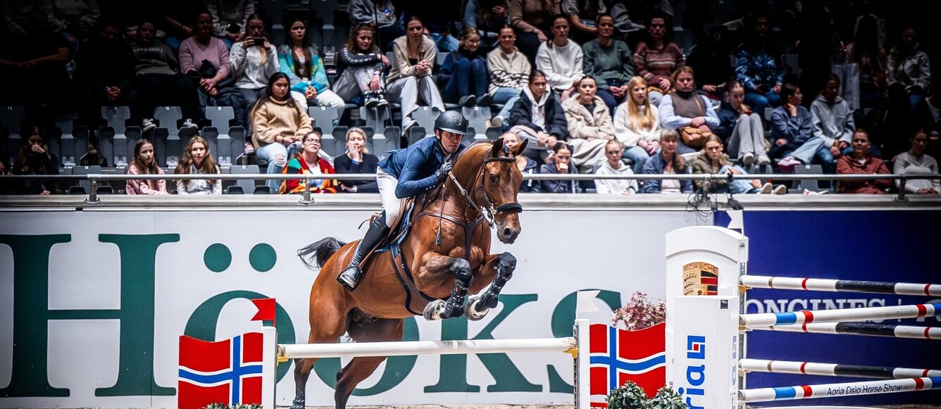Grégory Wathelet et Bond Jamesbond de Hay feront partie des têtes d'affiche du CSI 5*-W d'Oslo ce week-end. © Agria Oslo Horse Show