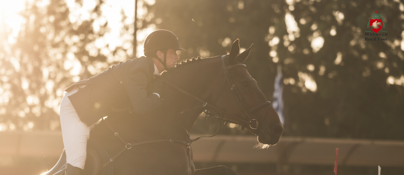 Edouard Schmitz et Gamin van't Naasveldhof ont pris la 3e place du Grand Prix 4* de Rabat. © Morocco Royal Tour 